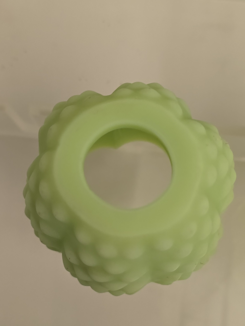 Fenton Lime Shurbet Green Uranium Hobnail Glass Fairy Light - Picture 4 of 10